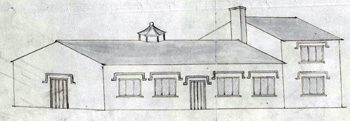 Westoning National School elevation about 1840 [AD3865/47/2]